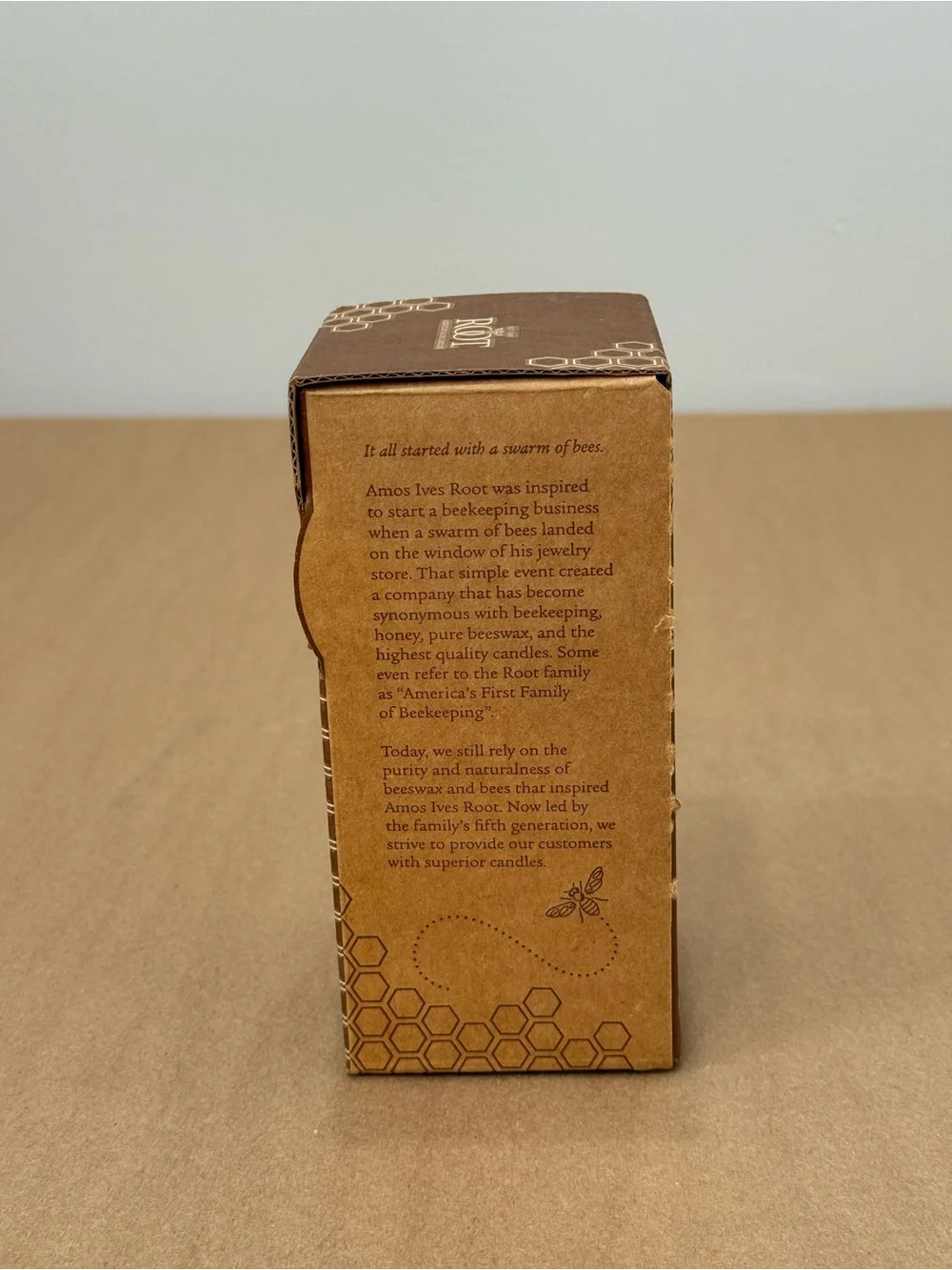 Root Timberline Red Pillar Candle 3x6 Unscented Beeswax Clean Burning USA Rustic